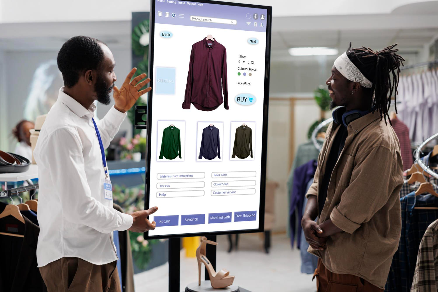 A business owner reviewing a digital payment